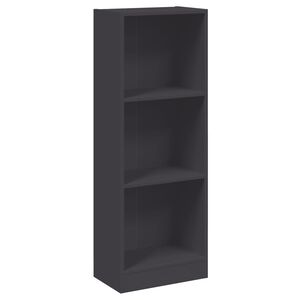 vidaXL 3-Tier Book Cabinet Grey 40x24x109 cm Engineered Wood