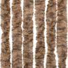 vidaXL Fly Curtain Beige and Dark Brown 90x200 cm Chenille
