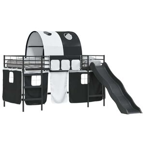 vidaXL Kids'Loft Bed Frame Black 80 x 200 cm Metal