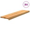 vidaXL Stair Treads 4 pcs Light Brown 100x25x2 cm Solid Wood Oak