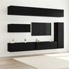 vidaXL TV Cabinet Set Wall-mounted 7 pcs Black Oak Engineered Wood