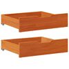 vidaXL Under-Bed Drawers 2 pcs Wax Brown 65x55x17 cm Solid Wood Pine