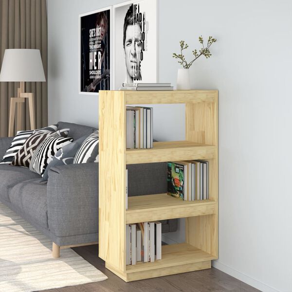 vidaXL Book Cabinet/Room Divider 60x35x103 cm Solid Pinewood