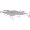 vidaXL Bed Frame without Mattress White 140x200 cm Engineered Wood