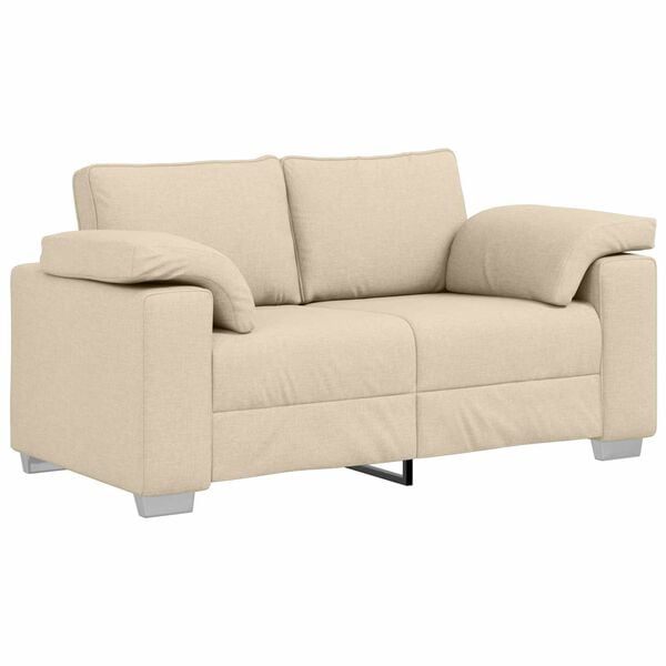 vidaXL Sofa Set 2 pcs Cream 219 x 77 x 82 cm Fabric