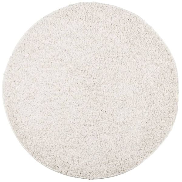 vidaXL Shaggy Rug PAMPLONA High Pile Modern Cream &Oslash; 240 cm