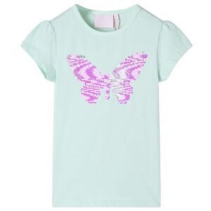 Kids' T-shirt with Cap Sleeves Light Mint 128