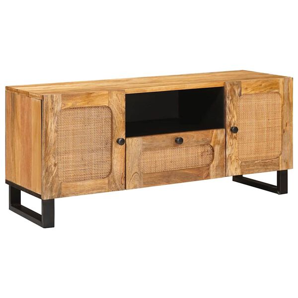 vidaXL TV Cabinet with Drawer Brown 105 x 33 x 46 cm Solid Mango Wood