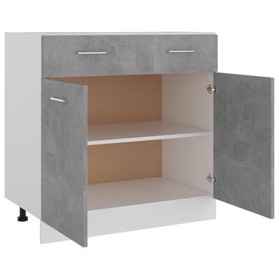 vidaXL Drawer Bottom Cabinet Concrete Grey 80x46x81.5 cm Engineered Wood