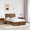 vidaXL Bed Frame with Drawer with Headboard Manual Engineered Wood