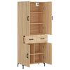 vidaXL Highboard Sonoma Oak 69.5x34x180 cm Engineered Wood