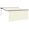 vidaXL Retractable Awning Cream 300 x 250 cm Polyester and Aluminium