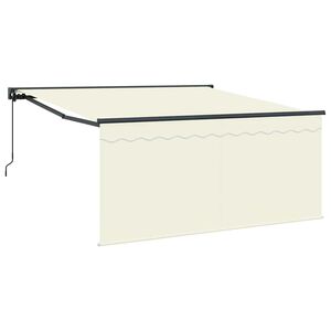 vidaXL Retractable Awning Cream 300 x 250 cm Polyester and Aluminium