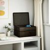vidaXL Wooden Box with Lid and Handles Black 40x30x23cm Solid Wood Pine