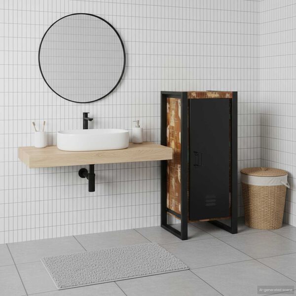 vidaXL Bathroom Cabinet Brown 40 x 35 x 90 cm Solid Reclaim wood