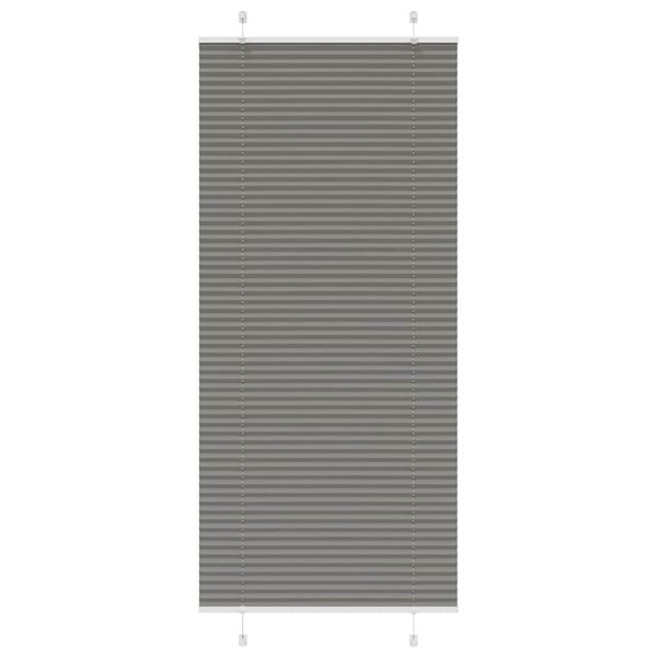 vidaXL Pleated Blind Anthracite 90x200 cm Fabric Width 89.4 cm Polyester