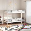 vidaXL Bunk Bed without Mattress White 75x190 cm Small Single Solid Wood Pine