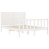 vidaXL Bed Frame without Mattress White 140x190 cm Solid Wood Pine