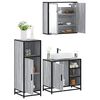 vidaXL 3 Piece Bathroom Furniture Set Grey Sonoma Engineered Wood