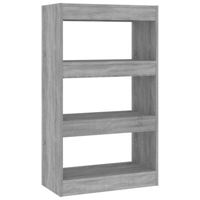 vidaXL Book Cabinet/Room Divider Grey Sonoma 60x30x103 cm Engineered Wood