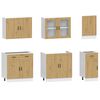 vidaXL 7 Piece Kitchen Cabinet Set Kalmar Artisan Oak Engineered Wood