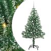vidaXL Artificial Christmas Tree Snow Flocked with LED Light 150 cm