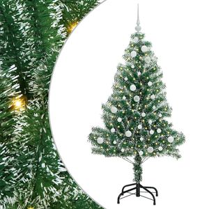 vidaXL Artificial Christmas Tree Snow Flocked with LED Light 150 cm