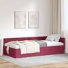 vidaXL Corner Bed Frame with Headboard Wine Red 80 cm x 200 cm Velvet
