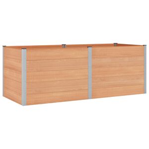 vidaXL Garden Raised Bed Brown 250 x 100 x 91 cm WPC and Aluminium