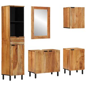vidaXL Bathroom Cabinet Set 5 pcs Natural 38 x 33 x 160 cm