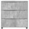 vidaXL Storage Cabinet Concrete Grey 80 x 31 x 81 cm Engineered Wood