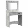 vidaXL Dressing Table with Drawer 3 pcs Concrete Grey Engineered Wood