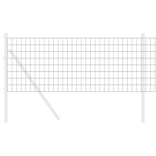 vidaXL Euro Fence Grey 0.4 x 50 m PVC-coated iron