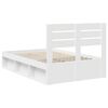 vidaXL Bed Frame with Headboard White 120 x 190 cm Solid Pine Wood