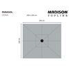 Madison Garden Parasol Elba 300 cm Grey