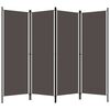 vidaXL 4-Panel Room Divider Anthracite 200x180 cm