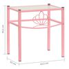 vidaXL Bedside Cabinet Pink&Transparent 42.5x33x44.5 cm Metal & Glass