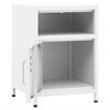 vidaXL Nightstands 2 pcs White 35x35x51 cm Steel
