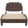 vidaXL Bed Frame without Mattress "Zadar" Brown 90x190 cm Single Faux Leather