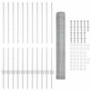 vidaXL Fence with Post Silver 1 x 25 m Steel