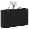 vidaXL Sideboard Black Oak 180 x 30 x 70 cm Engineered wood