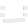 vidaXL TV Cabinet | White | Engineered wood | Medium | TV Cabinet | Rectangular