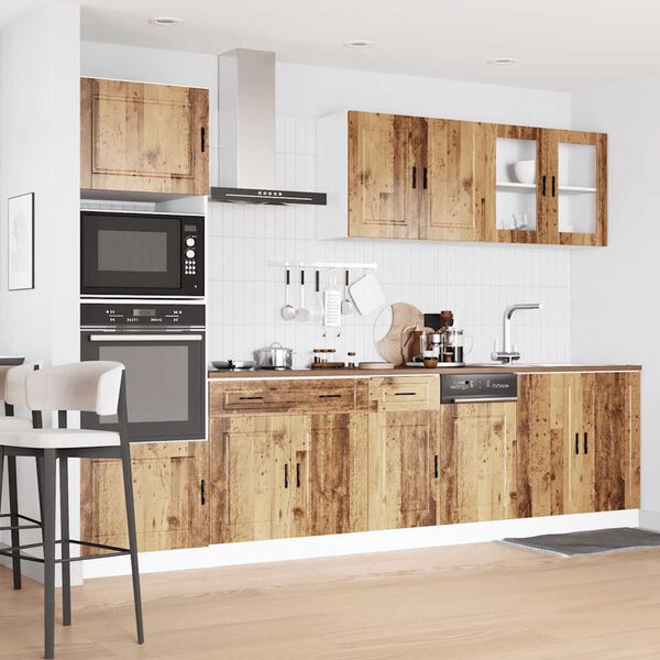 vidaXL 7 Piece Kitchen Cabinet Set Porto Old Wood Engineered Wood