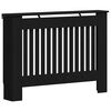 vidaXL Radiator Cover Black Oak 112 x 19 x 81.5 cm Engineered Wood