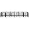 vidaXL Outdoor Dog Kennel Steel 11.26 m²