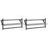 vidaXL Wall Shelves with Bars 2 pcs Grey Sonoma 65x25x30 cm