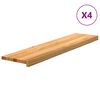 vidaXL Stair Treads 4 pcs Light Brown 110x25x2 cm Solid Wood Oak