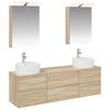 vidaXL Bathroom Furniture Set 5 pcs Sonoma Oak