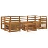 vidaXL Outdoor Sofa Set 7 pcs Natural Solid Acacia Wood