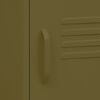 vidaXL Nightstand Olive Green 35x35x51 cm Steel